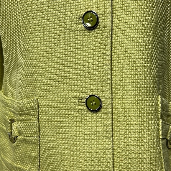 Casual corner size 6 blazer crop jacket lime green green with 4 button front - Picture 8 of 17